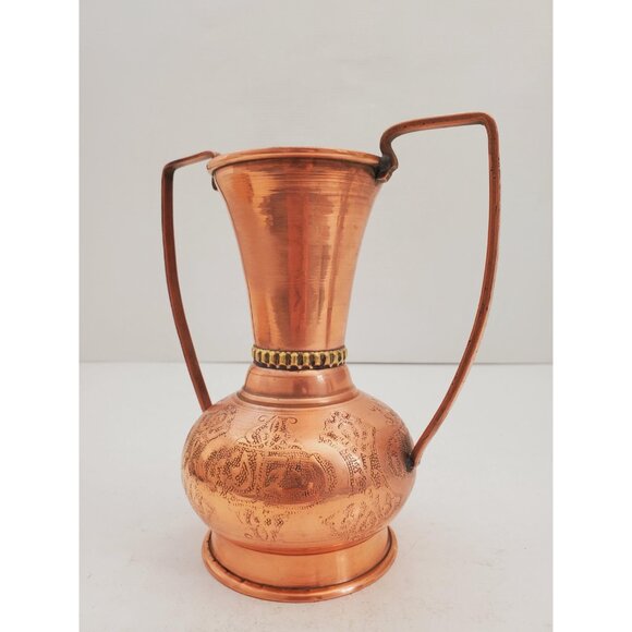Copper Vase Copper Jug Copper Vintage Vase Decoration Ornaments Copper Pot Gift - Picture 4 of 10